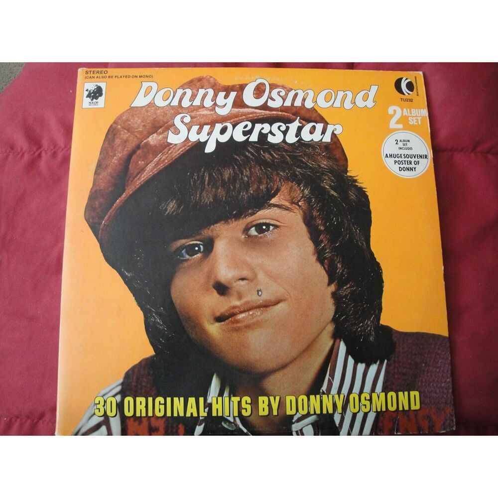 Donny Osmond's "Superstar" 2 x Vinyl LP compilation K-Tel and Kolob Records